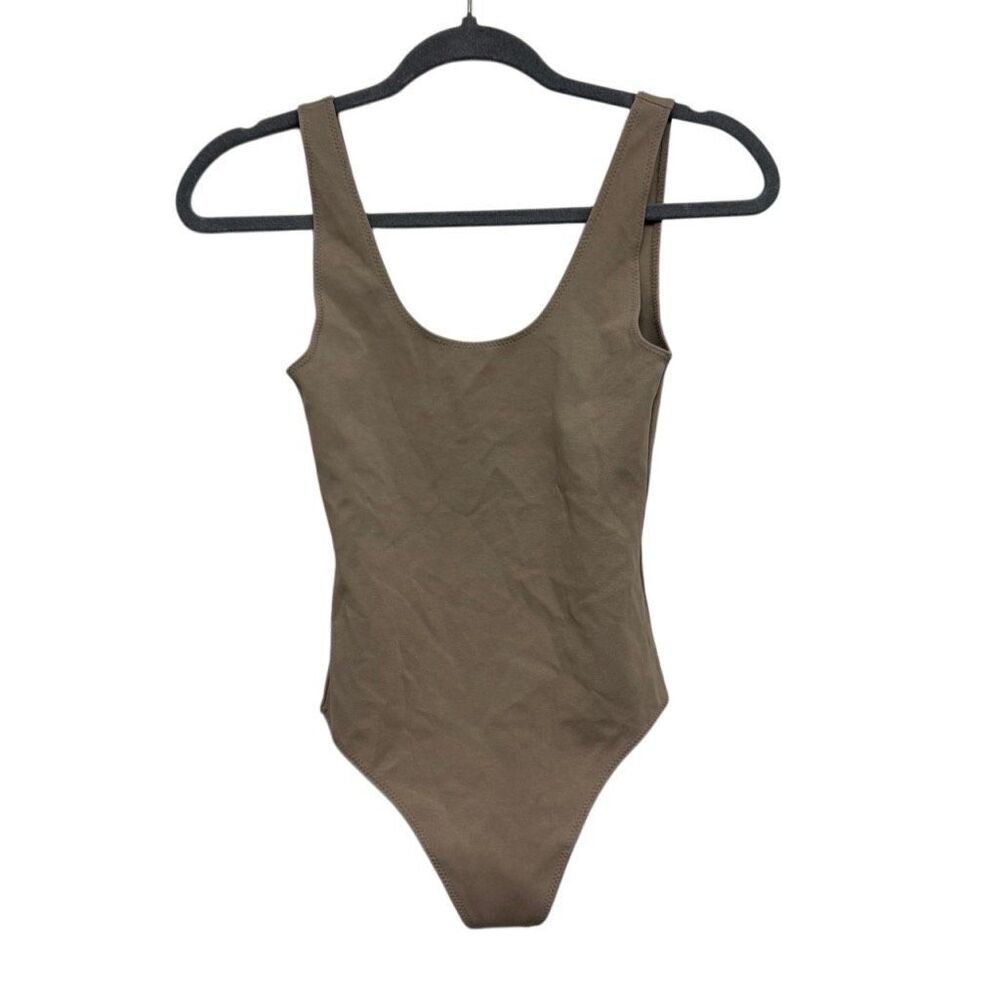 Aritzia Wilfred Free army green cotton bodysuit size small